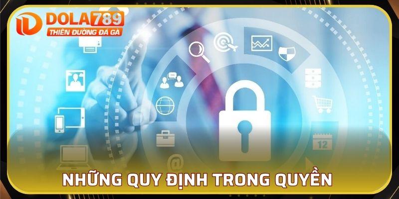 Các quy định trong quyền riêng tư của DOLA789